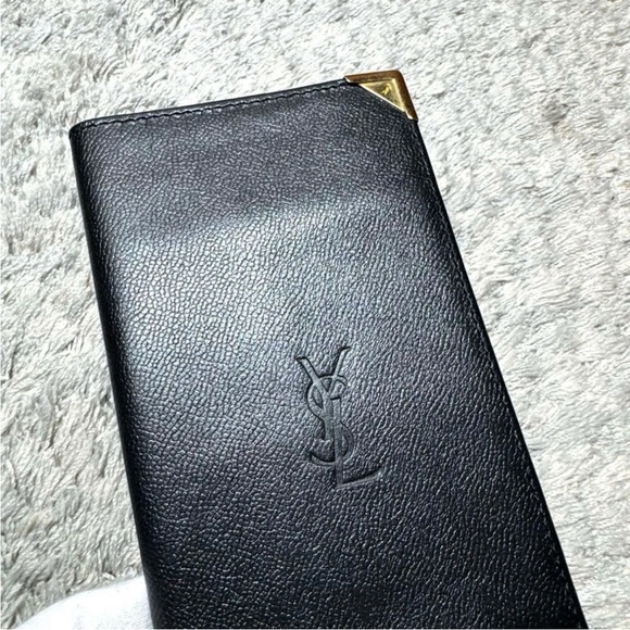 Yves Saint Laurent Black Wallet with Gold Accents - Picture 3 of 12
